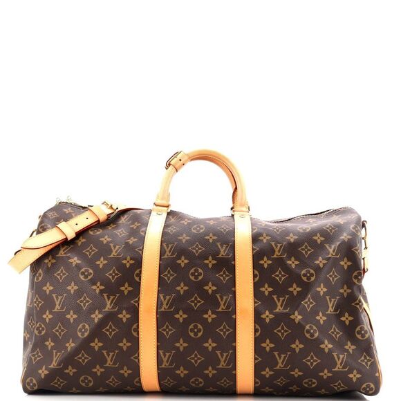 Louis Vuitton Handbags - Louis Vuitton Keepall Bandouliere Bag Monogram Canvas 50 Brown